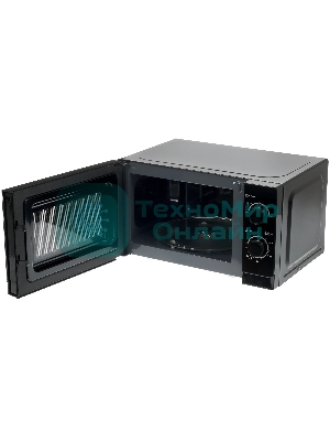 Микроволновая печь Sharp R-2000RK черный, 20 л, 800 Вт, переключатели - поворотный механизм