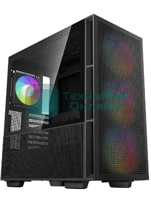 Компьютерный корпус DeepCool CH560 черный (R-CH560-BKAPE4-G-1) (ATX, без БП, 2хUSB, с окном)