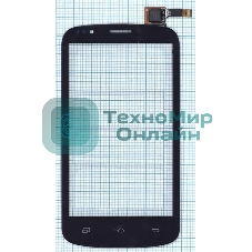 Сенсорное стекло (тачскрин) для DNS S4504, черное