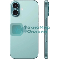 Смартфон Apple iPhone 16 A3287, 8/128Gb, бирюзовый