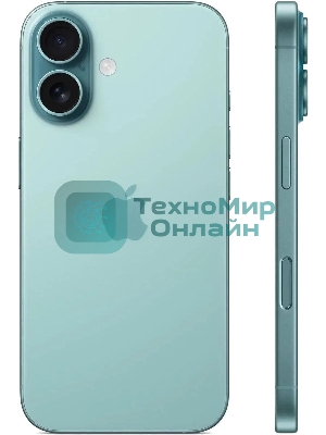 Смартфон Apple iPhone 16 A3287, 8/128Gb, бирюзовый