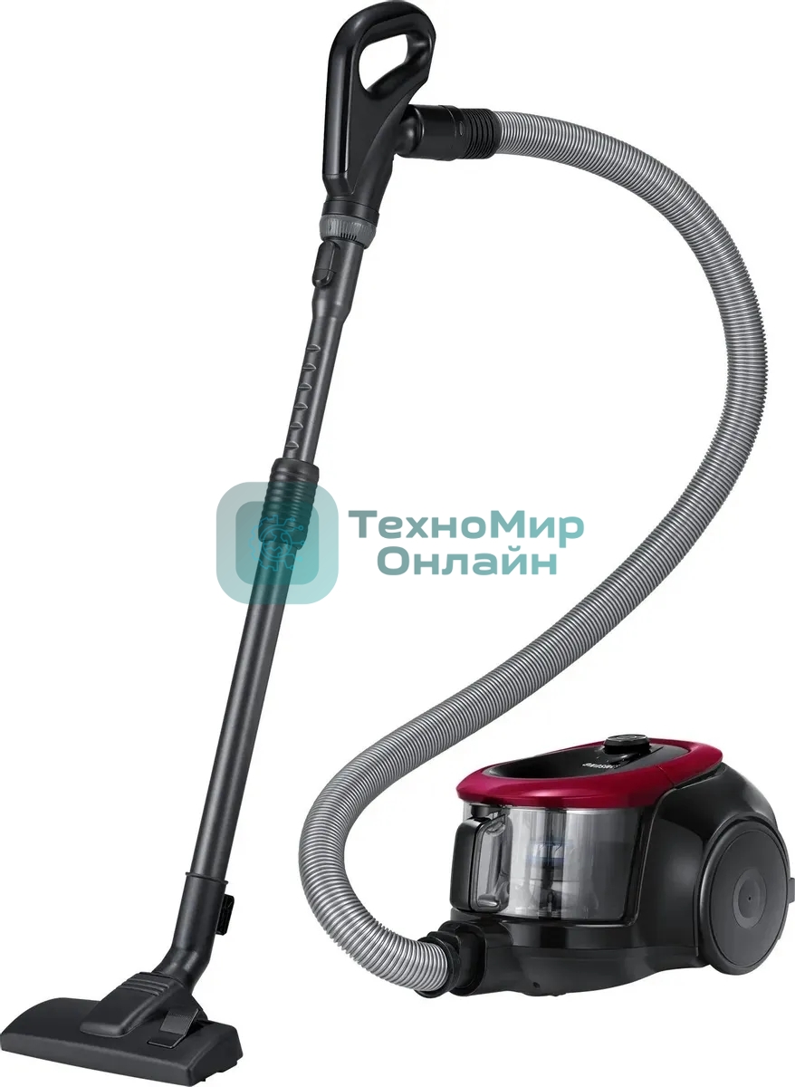 Пылесос Samsung SC18M21C0VR красный, 380/1800 Вт, уборка сухая, пылесборник контейнер 1.5 л