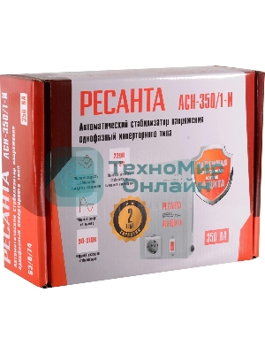 Стабилизатор напряжения Ресанта АСН-350/1-И 0.35кВА однофазный белый (63/6/74)