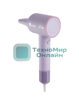 Фен LEONORD LE-1222 фиолетовый, 1800 Вт, ионизация