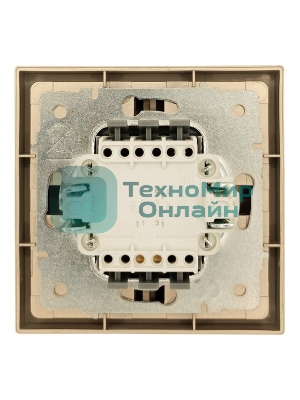 Выключатель LEZARD 704-3688-112QC 2-кл. с индик. СП ZIMA IP20 10А безвинт. зажим, зол.