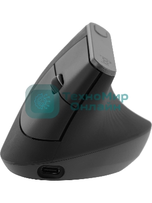 Мышь беспроводная/проводная Logitech MX Vertical графитовый, 4000 dpi, радиоканал, Bluetooth, USB, кнопки - 6