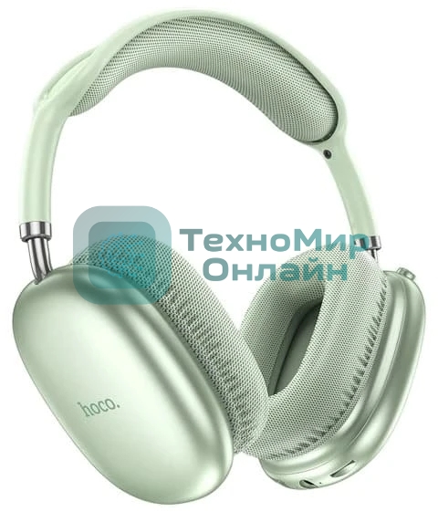 Беспроводные/проводные наушники Hoco W35 зеленый, полноразмерные, Bluetooth + проводной, до 40 ч.