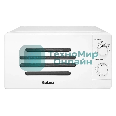 Микроволновая печь Galanz MOS-2007MW белый, 20 л, 700 Вт, переключатели - поворотный механизм