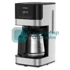 Кофеварка капельная Centek CT-1150 черный/сталь, исп. кофе - молотый, 1.5 л, 1000 Вт.