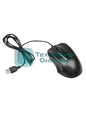 Мышь проводная Nakatomi MON-07U черный, 800 dpi, USB, кнопки - 3