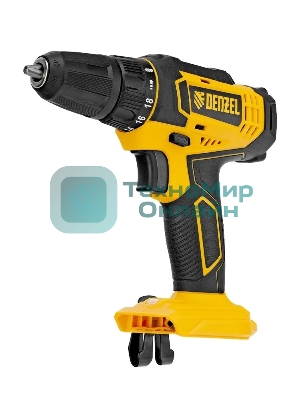 Дрель-шуруповерт Denzel CDL-18-0, 18 В, 0 Ач, 30 Нм, щеточный