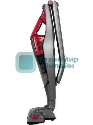 Пылесос вертикальный BQ VCA0401H серый/красный, питание от аккумулятора, 40 Вт, уборка сухая, пылесборник 0.6 л, работа от АКБ max 45 мин