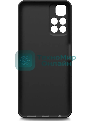 Чехол (клип-кейс) BORASCO Silicone Case, для Xiaomi Poco M4 Pro, черный (матовый) 70106