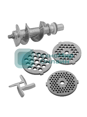 Мясорубка электрическая Maunfeld MF-233WH белый, 1360 Вт, 1.5 кг/мин, реверс, металлический лоток, насадки - 5