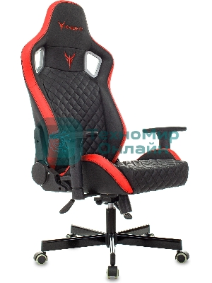 Кресло Knight OUTRIDER черный/красный, экокожа, 120 кг, механизм качания