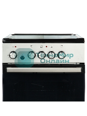 Плита электрическая De Luxe 506004.04ЭС-010 серебристый, конфорок 4 шт, духовка 60 л, 50 см x 87 см x 60 см