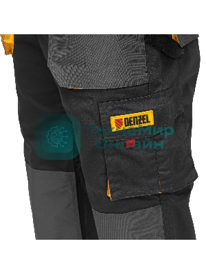 Брюки профессиональные рабочие Denzel 65% полиэстер 35% хлопок, XXL