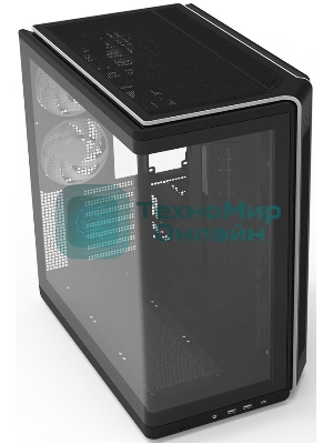 Компьютерный корпус ZALMAN MidTower P60 black (ATX, без БП, 2xUSB 3.0+USB Type C, 5x120мм ARGb) (Zalman P60 Black)