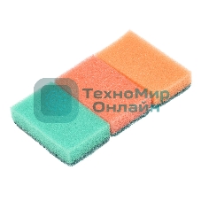 Губки для посуды Mini, 79x49x23 мм, 3 шт., Россия Elfe