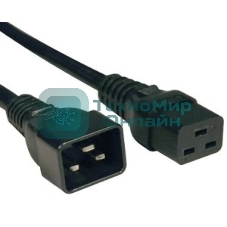 Кабель Hyperline PWC-IEC19-IEC20-3.0-BKКабель питания IEC 320 C19 - IEC 320 C20 (3x1.5), 3 м