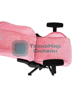 Кресло Knight N1 Fabric розовый, велюр, 120 кг, механизм качания