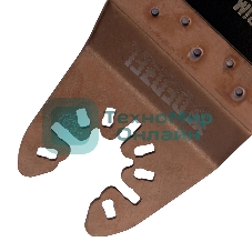 Насадка для МФИ Denzel режущая прямая, BiM, по металлу и дереву, 65 x 1,2 мм, мелкий зуб