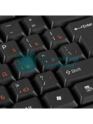 Клавиатура Oklick 100M HW3 проводная, USB Type-A, чёрный