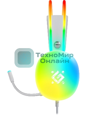 Гарнитура Defender Ignis белый, проводная, подсветка