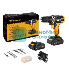 Дрель-шуруповерт Deko Sharker 16V, 16 В, 1,5 Ач, 32 Нм, щеточный