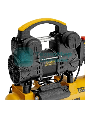 Компрессор безмасляный малошумный Denzel DLP-950/10, 950 Вт,10 л, 2850 об/мин, 170 л/мин