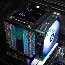 Кулер для процессора Thermalright Peerless Assassin 120 Digital Black ARGB (4-pin PWM, LED temp., 162mm, Ni/Cu, 6x6mm, ARGB, 2x120mm, 88.89CFM, 25.6dBA, 1850RPM, S: 1851, 1700, 1200, 115X, AM5, AM4, black)