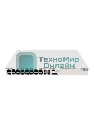Коммутатор MikroTik CRS520-4XS-16XQ-RM Cloud Router Switch with Quad-Core AL52400 2 GHz CPU, 4 Gb RAM, 98CX8410 switch chip, 2 x 10G Eth ports, 4 x 25G SFP28 ports, 16 x 100G QSFP28 ports, RouterOS L5, 1U rackmount enclosure, dual hot-swap PSU, 4 x hot-swap fans