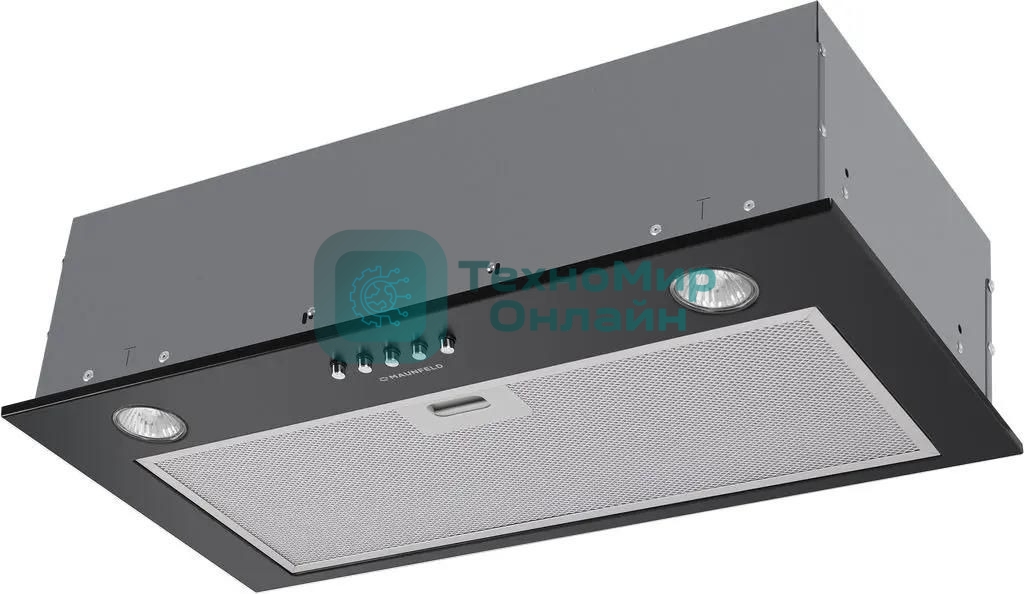 Вытяжка встраиваемая Maunfeld Crosby Power 50 черный, 50 см, 1050 куб. м/ч, 51.8 дБ