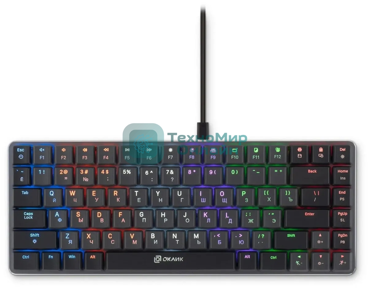 Клавиатура Oklick K615X проводная, USB Type-A, чёрный