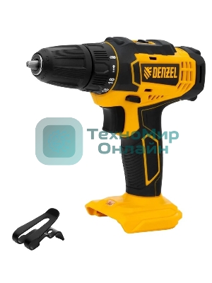 Дрель-шуруповерт Denzel CDL-18-0, 18 В, 0 Ач, 30 Нм, щеточный