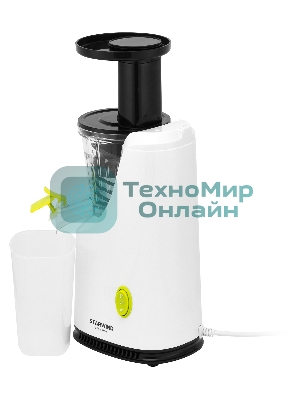 Соковыжималка Starwind SJ3112 белый, шнековая вертикальная, 200 Вт, 600 мл, электронное, реверс