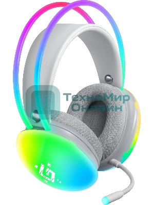 Гарнитура Defender Ignis белый, проводная, подсветка