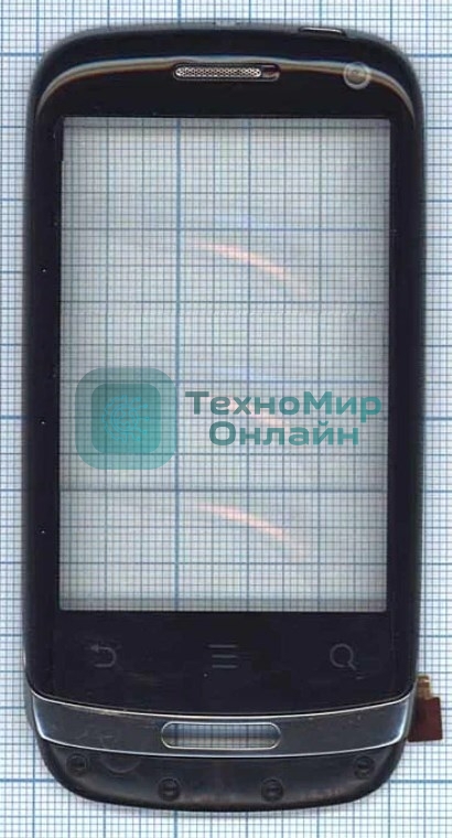 Сенсорное стекло (тачскрин) для Huawei Ideos X3, черное c рамкой