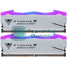Оперативная память Patriot Viper Xtreme 5, DDR5, 48Gb (2x24GB), 6400MHz, CL32, DIMM, с радиаторами, RGB, серебристый