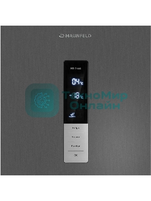 Холодильник Maunfeld MFF200NFSE нержавеющая сталь двухкамерный 271/106л морозилка снизу