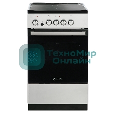 Плита электрическая De Luxe 506004.04ЭС-010 серебристый, конфорок 4 шт, духовка 60 л, 50 см x 87 см x 60 см