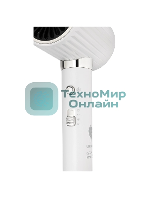 Фен LEONORD LE-1225 белый/серебристый, 2000 Вт, ионизация