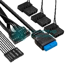 Компьютерный корпус Miditower ExeGate EVO-8227-EVO800 (ATX, БП EVO800RGb с вент. 12 см, 2*USB+1*USB 3.0+HD Audio, черный, 3 вент. RGb, закаленное стекло)