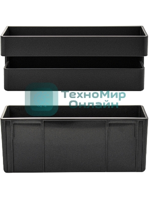 Полочка прямая из высокопрочного АБС пластика, ЧЕРНАЯ матовая, глубокая BRIMIX 5679