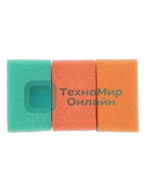 Губки для посуды Mini, 79x49x23 мм, 3 шт., Россия Elfe