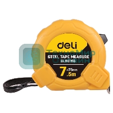 Рулетка Deli DL9075B 7,5мx25мм Метрическая. Корпус ударопрочный.