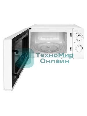 Микроволновая печь Galanz MOS-2007MW белый, 20 л, 700 Вт, переключатели - поворотный механизм