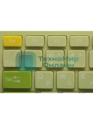 Комплект клавиатура + мышь Acer OCC205 беспроводной USB, 1200 dpi, зеленый/желтый