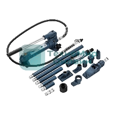 Растяжка гидравлическая Stels 51354 4 т, набор из 17 предметов, 7 сменных насадок, в пласт. кейсе