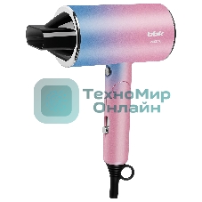 Фен BBK BHD3000 розовый/голубой, 2000 Вт, ионизация, компактный